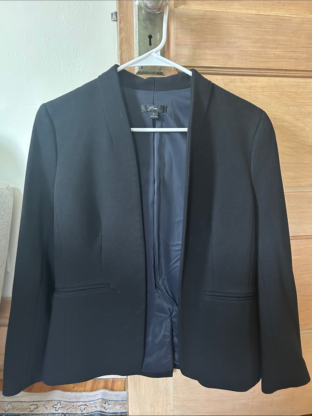 J. Crew Black Open-Front Women's Blazer